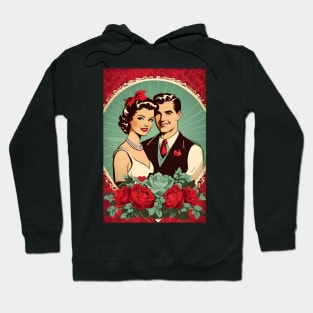 Retro 70s valentines day couple Hoodie